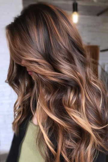 16 Chocolate-Brown-honey blonde Ribbon-Highlights_pp