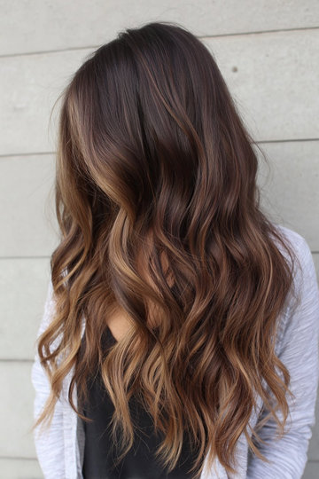 24 Chocolate_Brown_Caramel_Balayage_Long_Wavy_Back_View_pp