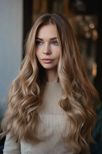 27 Honey_Blonde_Balayage_Long_Wavy_Front_View_pp