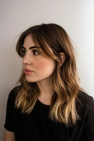 33 brunette-caramel-lob-textured-layers grown out bangs_pp