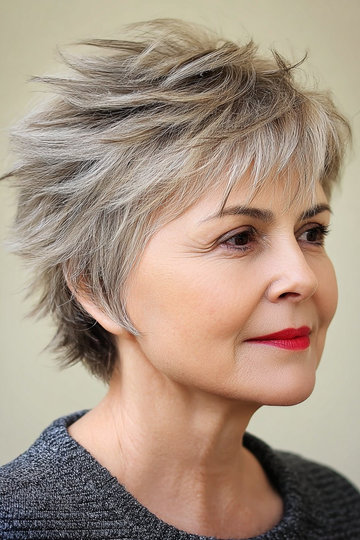 11 bold spiky silver-grey-bixie long-bangs-textured_pin