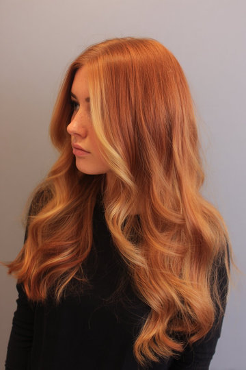 13 copper-golden-highlights-long-wavy-hair_pin