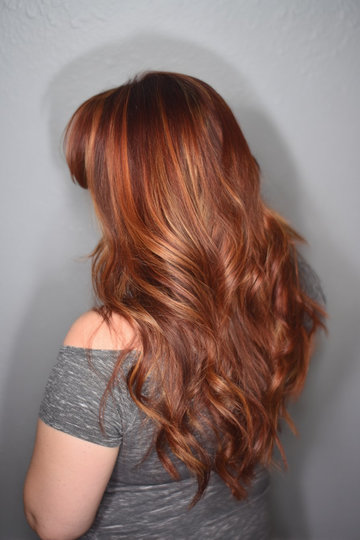 24 copper-auburn-balayage-rose-gold-tones-long-wavy-hair_pin