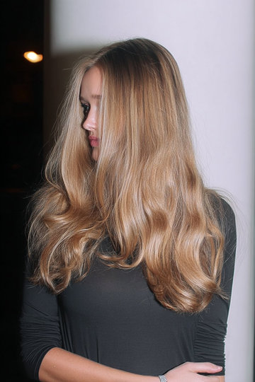 25 blonde natura; Honey_Brown_Golden_Medium_Long_pin