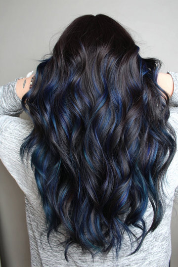 4 blue-black-balayage-long-wavy-hair-subtle-highlights_pin