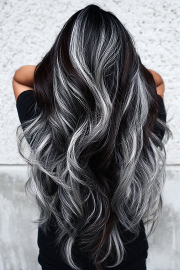 Dark Hair With Silver Highlights 11_pp