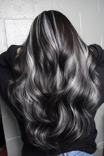 Dark Hair With Silver Highlights 13_pp