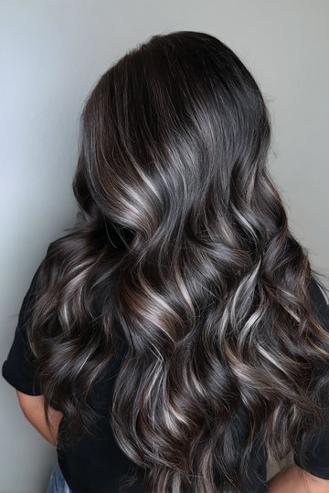 Dark Hair With Silver Highlights 14_pp