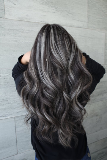 Dark Hair With Silver Highlights 16_pp