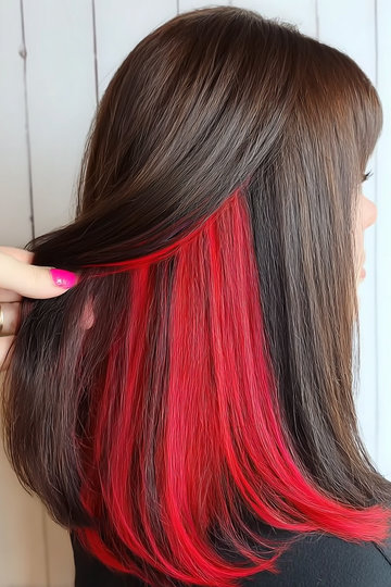 Peek A Boo Hair Color For Brunettes 18_pp